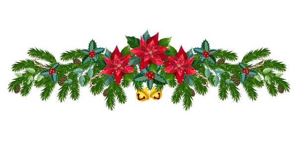 Christmas decorative garland — Stock Vector