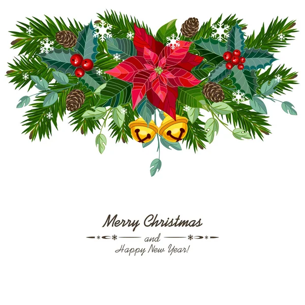 Guirnalda decorativa de Navidad — Vector de stock