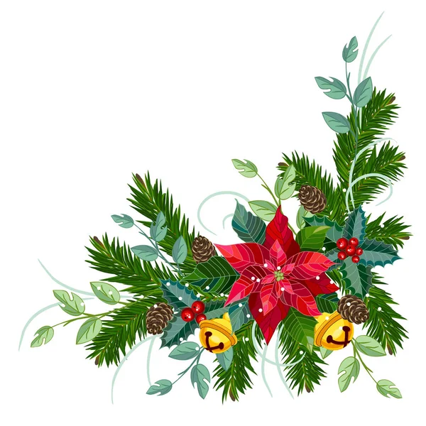 クリスマスの装飾コーナー — ストックベクタ