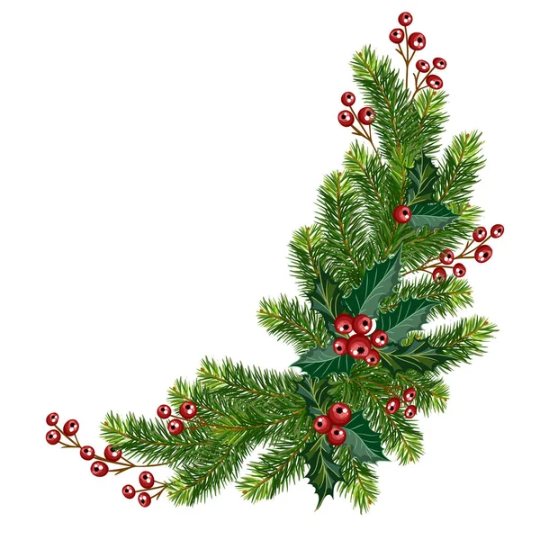 Vánoční stromeček roh — Stockový vektor