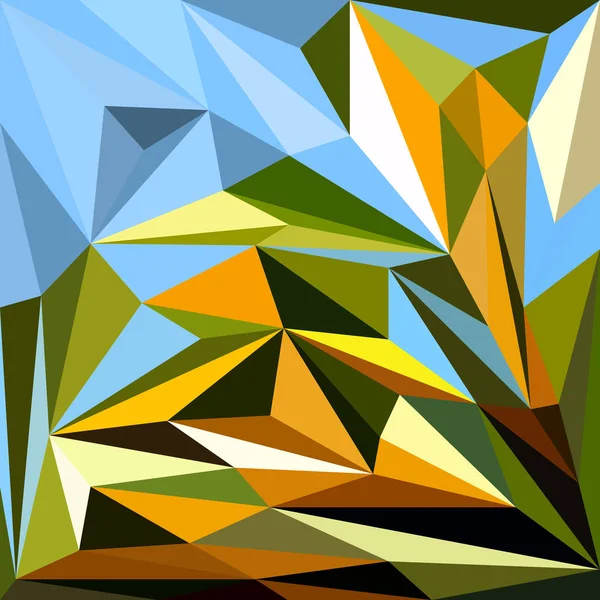 Abstrak latar belakang geometris gaya mosaik poli rendah - Stok Vektor