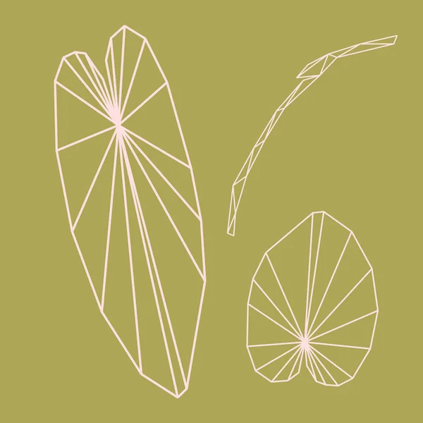 ベクトル花パターン低ポリスタイルの背景 — ストックベクタ