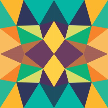 Geometrik şekillerin ve karalamaların modası geçmiş kusursuz deseni. Renkli vektör deseni memphis biçimi