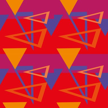 Dekoratif ve soyut geometrik öğelerle seamless modeli. Vektör çizim.