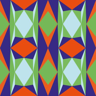 Dekoratif ve soyut geometrik öğelerle seamless modeli. Vektör çizim.