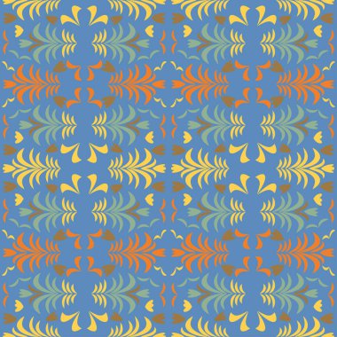 Geleneksel Rus tarzında vektör çiçekli süslemesiz desen. Ahşap şeyler üzerine resim yapmak için kullanılan geleneksel Rus süslemeleri. Kaşıklar, tabaklar, vs.. 