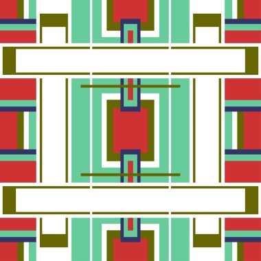 Renkli elementlerle kusursuz geometrik desen, vektör arkaplan.