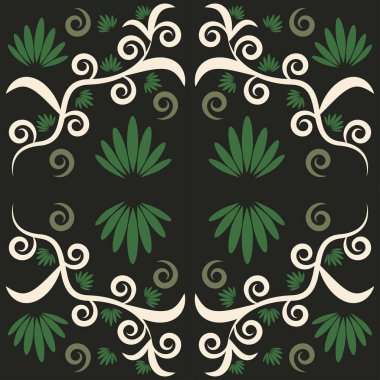 Khokhloma tarzında geleneksel Rus vektör dikişsiz desen. Banner, kart, poster, davetiye, etiket, menü, sayfa dekorasyonu veya web tasarımı için kullanılabilir