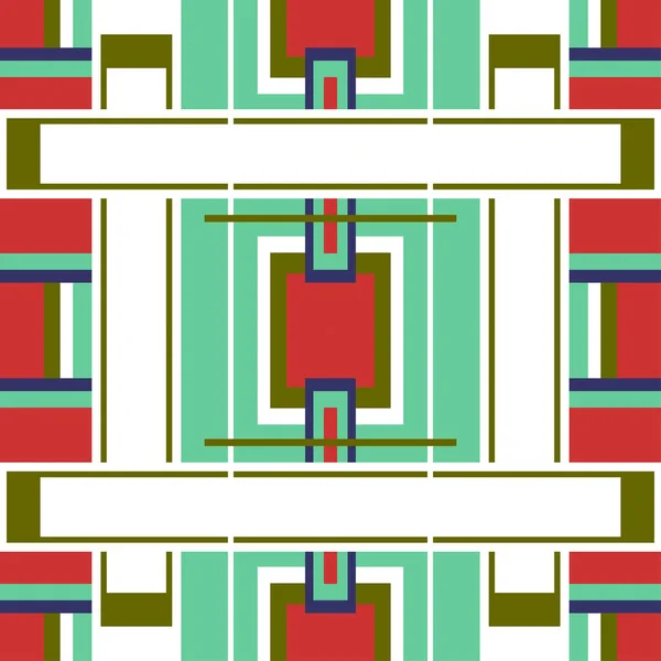 Patrón Geométrico Sin Costuras Con Elementos Coloridos Fondo Vectorial — Archivo Imágenes Vectoriales