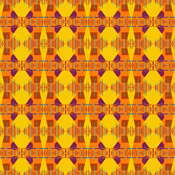 Nahtloses Muster Mit Dekorativen Geometrischen Und Abstrakten Elementen Vektorillustration — Stockvektor