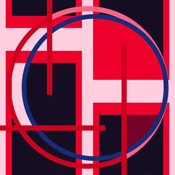 Skandinav Soyut Renk Vektörünün Geometrik Desen Tasarımı Veya Dikdörtgenler Kareler — Stok Vektör