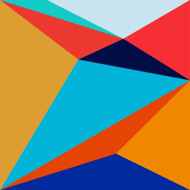 Geometrik şekillerin geri dönüş deseni. Renkli mozaik pankart. Geometrik hipster retro arka planında metnin için yer var. Retro üçgen arkaplan