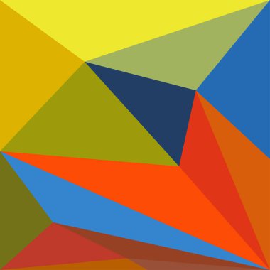 Geometrik şekillerin geri dönüş deseni. Renkli mozaik pankart. Geometrik hipster retro arka planında metnin için yer var. Retro üçgen arkaplan