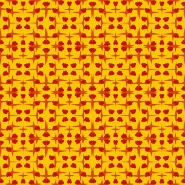 Şık çiçekli ve yapraklı zarif bir desen. Kusursuz şablon tasarım kumaşı, kapak, çarşaf ve daha fazla tasarım için kullanılabilir