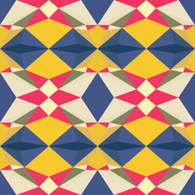 Dekoratif ve soyut geometrik öğelerle seamless modeli. Vektör çizim.