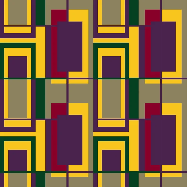 Motif Sans Couture Avec Des Éléments Géométriques Abstraits Décoratifs Illustration — Image vectorielle