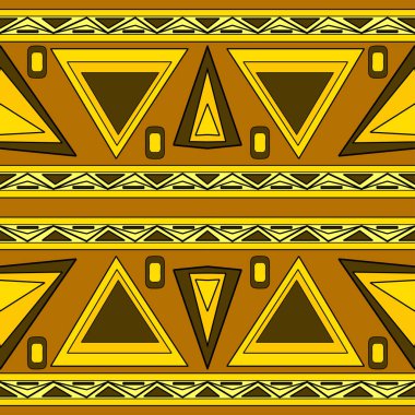 Kusursuz dekoratif desen. Geleneksel etnik güdüleri ve kabile geometrik figürleri olan dekoratif unsurlara sahip etnik ve sonsuz bir geçmişi var. Paket ve arkaplan için yazdır
