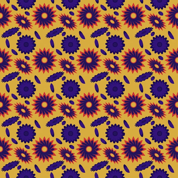 Papier Peint Floral Avec Ensemble Différentes Fleurs Peut Être Utilisé — Image vectorielle