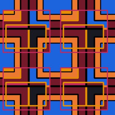 Kusursuz geometrik desen. Siyah ve beyaz renkli vektör klasik arkaplanı