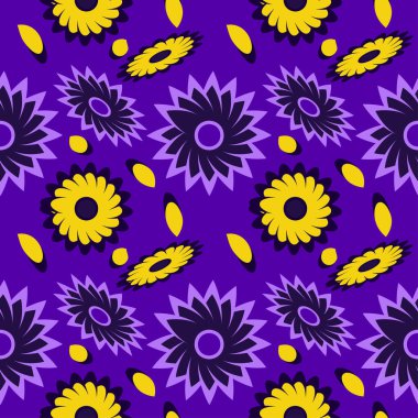 Süslü donuk ya da çiçekli. Tasarım duvar kağıtlarınız, şablon dolgularınız, web sayfası arkaplanlarınız, yüzey dokularınız için kusursuz desen.