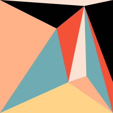 Dekoratif geometrik ve soyut elementlerle donatılmış bir arka plan. Vektör illüstrasyonu.