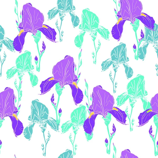 Patrón sin costura floral. Fondo vectorial con flores. Obras de arte dibujadas a mano para textiles, telas, recuerdos, embalajes y tarjetas de felicitación . — Archivo Imágenes Vectoriales