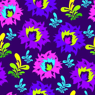 Çiçek seamless modeli. Vektör arka plan çiçekler ile. Tekstil, kumaş, Hediyelik eşya, ambalaj ve tebrik kartları için resimler el çekilmiş.