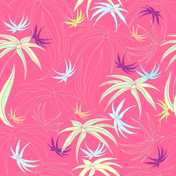 Patrón sin costura floral. Fondo vectorial con flores. Obras de arte dibujadas a mano para textiles, telas, recuerdos, embalajes y tarjetas de felicitación . — Vector de stock