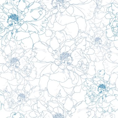 Çiçek seamless modeli. Vektör arka plan çiçekler ile. Tekstil, kumaş, Hediyelik eşya, ambalaj ve tebrik kartları için resimler el çekilmiş.