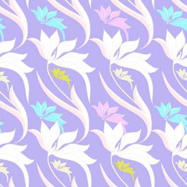 Çiçek seamless modeli. Vektör arka plan çiçekler ile. Tekstil, kumaş, Hediyelik eşya, ambalaj ve tebrik kartları için resimler el çekilmiş.