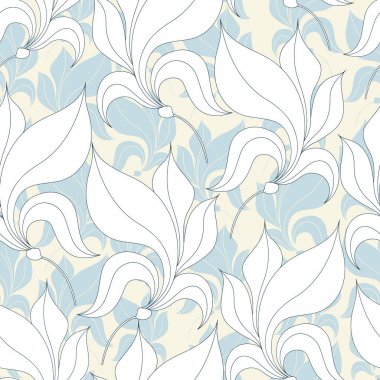 Çiçek seamless modeli. Vektör arka plan çiçekler ile. Tekstil, kumaş, Hediyelik eşya, ambalaj ve tebrik kartları için resimler el çekilmiş.