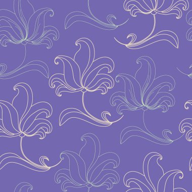 Çiçek seamless modeli. Vektör arka plan çiçekler ile. Tekstil, kumaş, Hediyelik eşya, ambalaj ve tebrik kartları için resimler el çekilmiş.