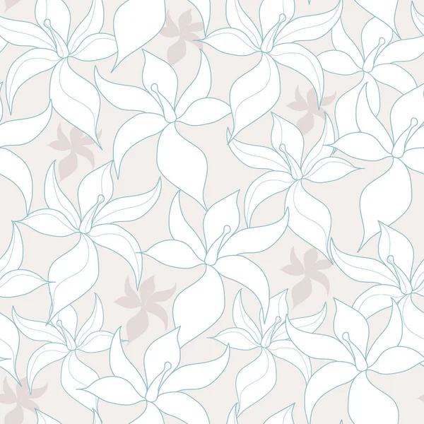 Motif floral sans couture. Fond vectoriel avec des fleurs. Oeuvres d'art dessinées à la main pour textiles, tissus, souvenirs, emballages et cartes de vœux . — Image vectorielle