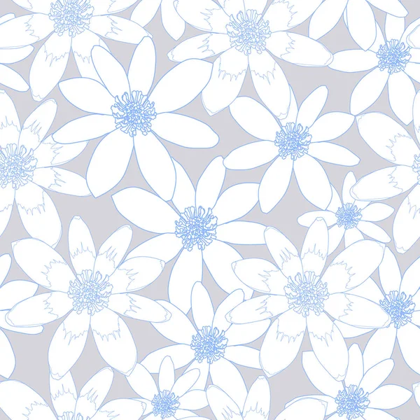 Çiçek seamless modeli. Vektör arka plan çiçekler ile. Tekstil, kumaş, Hediyelik eşya, ambalaj ve tebrik kartları için resimler el çekilmiş.