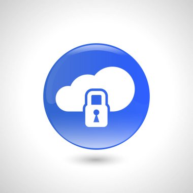 Web tasarımı için erişim simgesi olan mavi yuvarlak düğmesi.