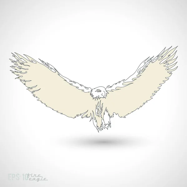 Águila de Fuego. Ilustración vectorial . — Vector de stock