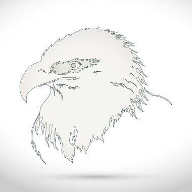 Ateş kartal. Vektör çizim.