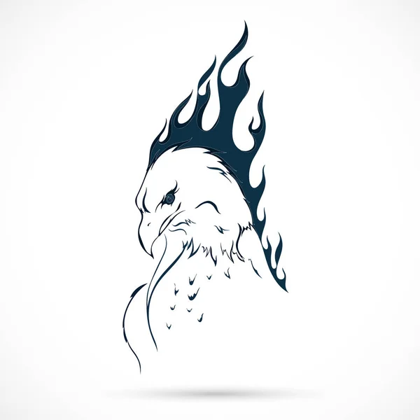 Águila de Fuego. Ilustración vectorial . — Vector de stock