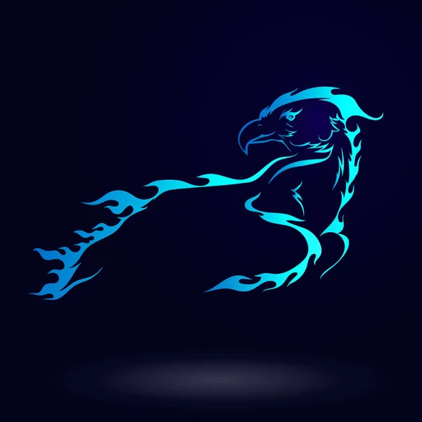 Fire Eagle. Illustration vectorielle . — Image vectorielle