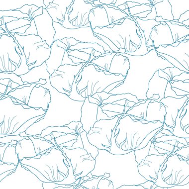 Çiçek seamless modeli. Vektör arka plan çiçekler ile. Tekstil, kumaş, Hediyelik eşya, ambalaj ve tebrik kartları için resimler el çekilmiş.