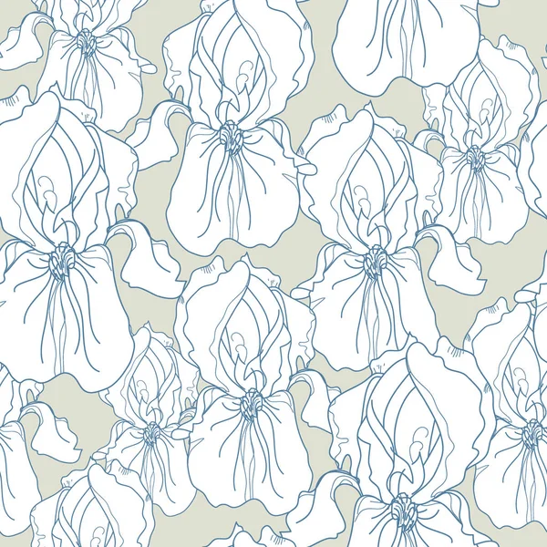 Patrón sin costura floral. Fondo vectorial con flores. Obras de arte dibujadas a mano para textiles, telas, recuerdos, embalajes y tarjetas de felicitación . — Vector de stock