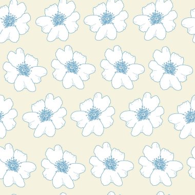 Çiçek seamless modeli. Vektör arka plan çiçekler ile. Tekstil, kumaş, Hediyelik eşya, ambalaj ve tebrik kartları için resimler el çekilmiş.