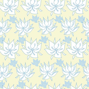 Çiçek seamless modeli. Vektör arka plan çiçekler ile. Tekstil, kumaş, Hediyelik eşya, ambalaj ve tebrik kartları için resimler el çekilmiş.