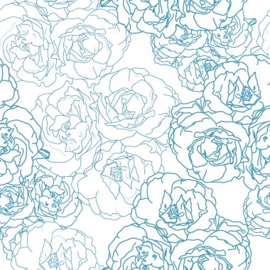 Çiçek seamless modeli. Vektör arka plan çiçekler ile. Tekstil, kumaş, Hediyelik eşya, ambalaj ve tebrik kartları için resimler el çekilmiş.