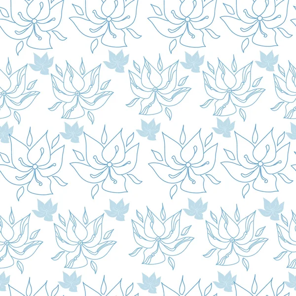 Çiçek seamless modeli. Vektör arka plan çiçekler ile. Tekstil, kumaş, Hediyelik eşya, ambalaj ve tebrik kartları için resimler el çekilmiş.