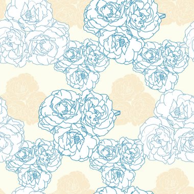 Çiçek seamless modeli. Vektör arka plan çiçekler ile. Tekstil, kumaş, Hediyelik eşya, ambalaj ve tebrik kartları için resimler el çekilmiş.