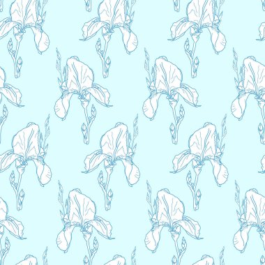 Çiçek seamless modeli. Vektör arka plan çiçekler ile. Tekstil, kumaş, Hediyelik eşya, ambalaj ve tebrik kartları için resimler el çekilmiş.