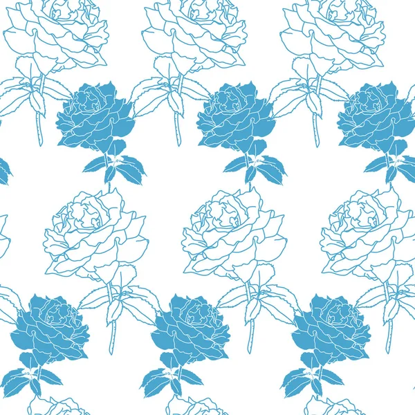 花のシームレスなパターン。花のベクトルの背景。手描きの織物、生地、お土産、包装やグリーティング カードのアートワーク. — ストックベクタ