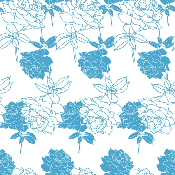 Patrón sin costura floral. Fondo vectorial con flores. Obras de arte dibujadas a mano para textiles, telas, recuerdos, embalajes y tarjetas de felicitación . — Vector de stock