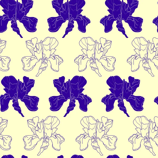 花のシームレスなパターン。花のベクトルの背景。手描きの織物、生地、お土産、包装やグリーティング カードのアートワーク. — ストックベクタ